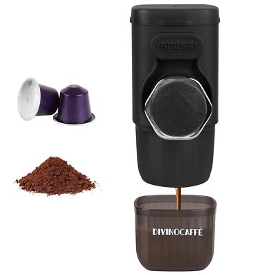 18 Bar Mini Camping Portable Espresso Coffee Maker for Capsule and Coffee Powder