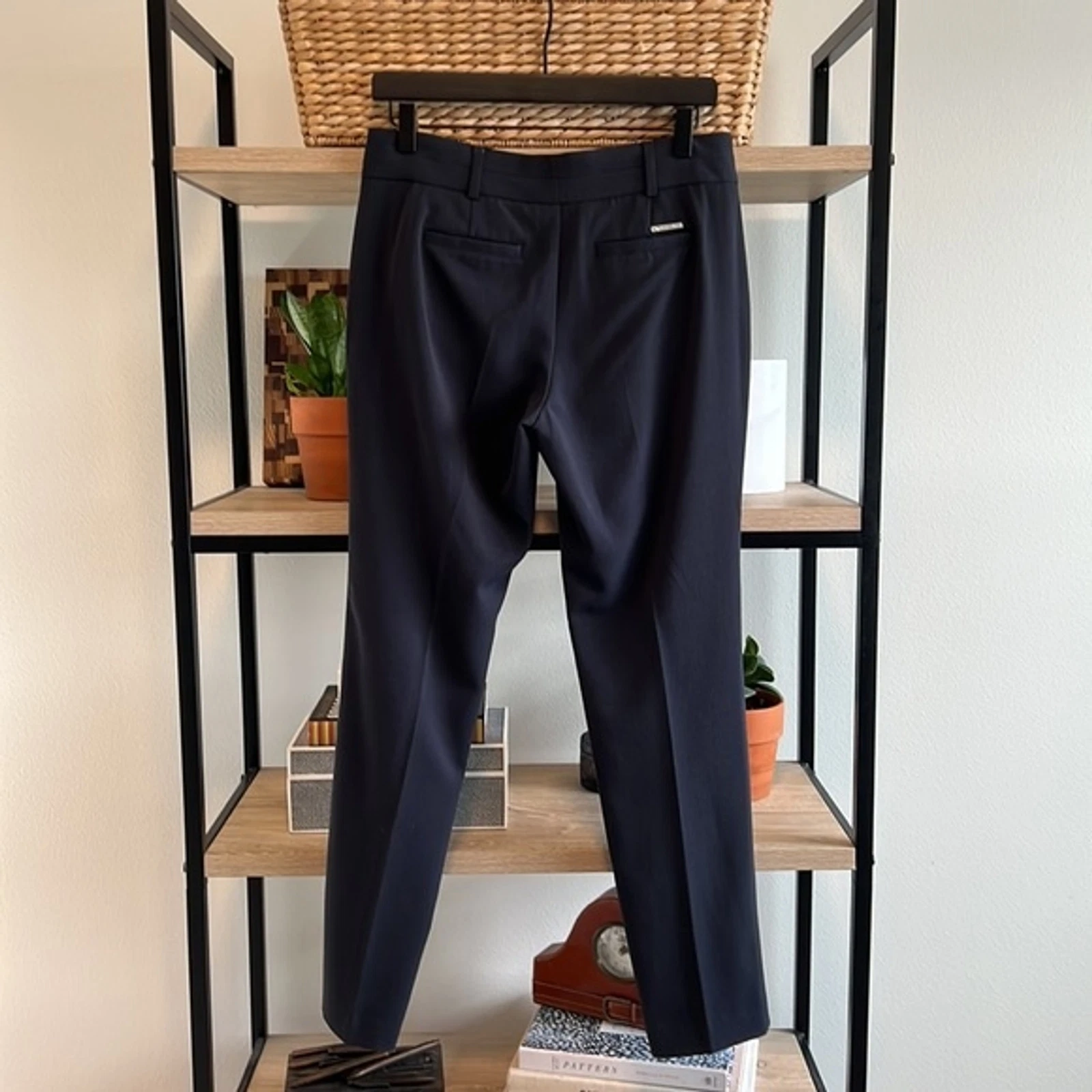 MICHAEL Michael Kors pantaloni abiti blu navy a metà altezza 4