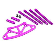 HSP 102058 Aluminum Upper Bumper Mount + Body Posts, Purple for Redcat Lightning