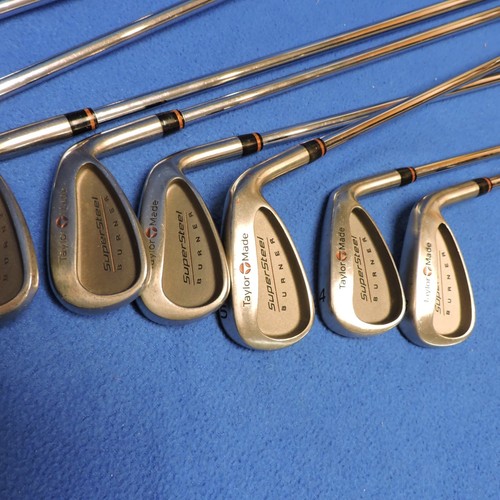 TaylorMade Supersteel Burner Irons Set 3,4,5,6,7,8,9,PW R-80 RH Steel Shaft - Picture 16 of 23