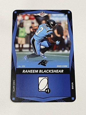 2025 UNO Elite Football Blue #020 - Raheem Blackshear - Carolina Panthers