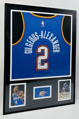 Shai Gilgeous Alexander Signed Oklahoma City Thunder Framed Jersey