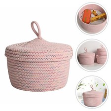 Storage Basket with Lid Remote Control Tidy Box Dad Pink Small Large Baskets