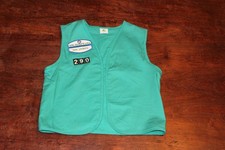 Girl Scouts Of America USA Uniform Vest Green Medium Sewn Patches