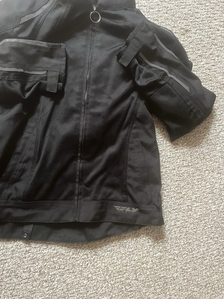 Chaqueta de moto para mujer FLY RACING Coolpro de malla negra talla 3XL Foto 2 de 4