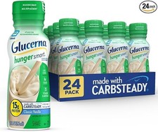 Glucerna Hunger Smart Shake Vanilla 10 fl oz Choose 6, 12 or 24 Bottles