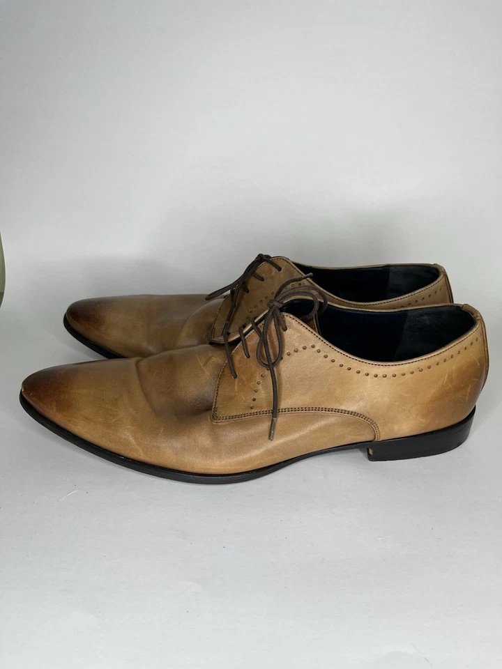 Oliver Sweeney Bramford Zapatos de Vestir Oxford Cuero Marrón Tostado Hombres Talla 47 EE. UU. 14 Foto 2 de 4
