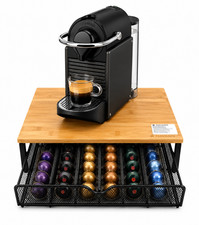 Navaris Bamboo Coffee Pod Holder for Tassimo | 36 Capsule Storage Drawer