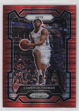2023-24 Panini Prizm Red Seismic Prizm 86/299 Cameron Thomas #113 oh4