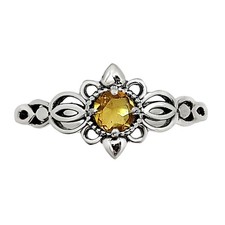 Natural Citrine 925 Sterling Silver Ring s.6 Jewelry R-1172