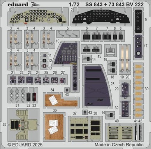 Eduard SS843 1/72 BV 222 Zoom Set for REVELL Kit