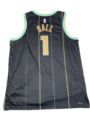NWT! #1 Lamelo Ball Charlotte Hornets Black Basketball Jersey SZ