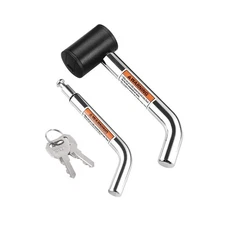 CZC AUTO Hitch Receiver Pin Lock, Right Angle 1/2" and 5/8" Dual Pins for Cla...