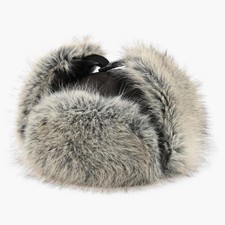 Bonnet Trappeur En Cuir Synthétique Marron Foncé Noir Doublure Chaude Hiver