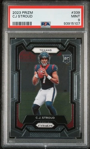 2023 PANINI PRIZM #339 CJ STROUD ROOKIE RC PSA 9