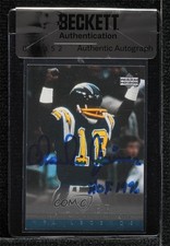 BAS 2000 Upper Deck Legends Charlie Joiner #67 Seal of Authenticity Auto HOF 3c7