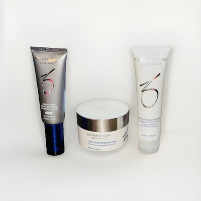 ZO Skin Bundle Complexion Renewal Pads Smart Tone SPF & Exfoliating Cleanser New