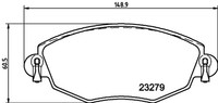 Hella Pagid Bremsbelagsatz Scheibenbremse 8DB 355 009-071 FüR BWY Jaguar Mondeo
