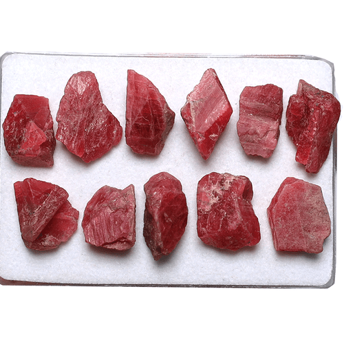 Rare Mineral 11 PC Natural Russian Rhodonite High Grade Raw Crystal Specimens - Imagen 7 de 13