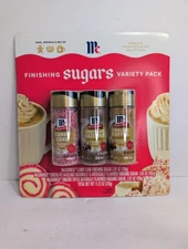 McCormick Finishing Sugars Variety Pack - Candy Cane, Chocolate Hazelnut Toffee