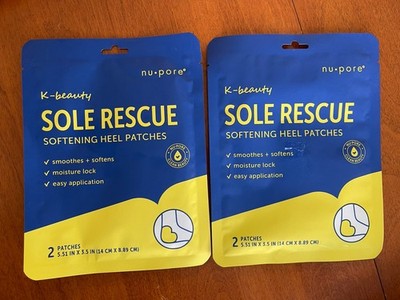 Nu-Pore Sole Rescue Softening Heel Patches 4 Count- 2 Packs K-Beauty