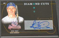 Steve Finley 2005 Diamond Kings Cuts Platinum Autograph (07/10) Diamondbacks