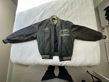 Roots  Canada Vintage Leather Jacket Men's Size XL Black Green