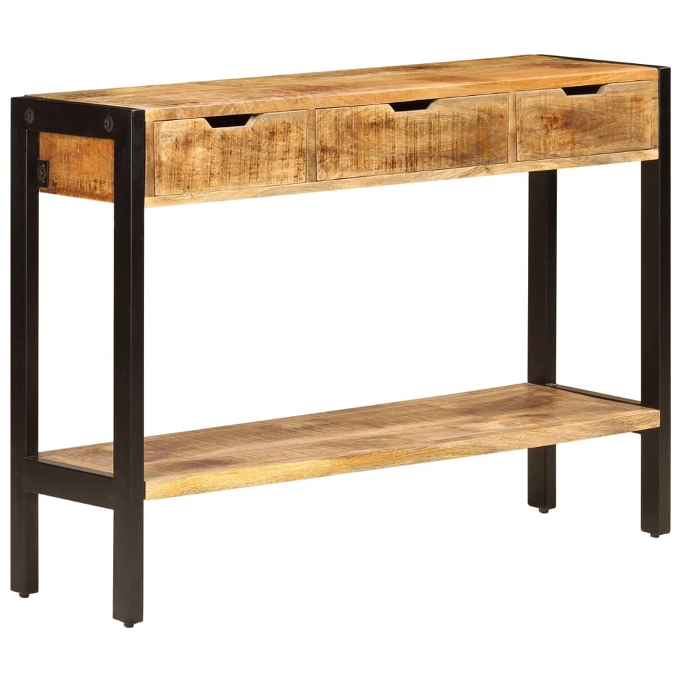 Buffet 3 Tiroirs Bois de Récupération Massif Table Console Rangement vidaXL - Photo 1/2