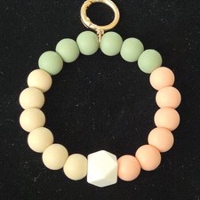 Hands-Free Silicone Beaded Keychain Wristlet