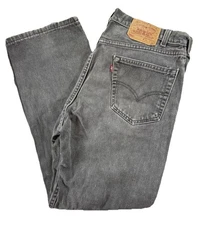 Vintage Levi's 505 Jeans Men's 36 x 30 Black Regular Fit Straight Denim 2001