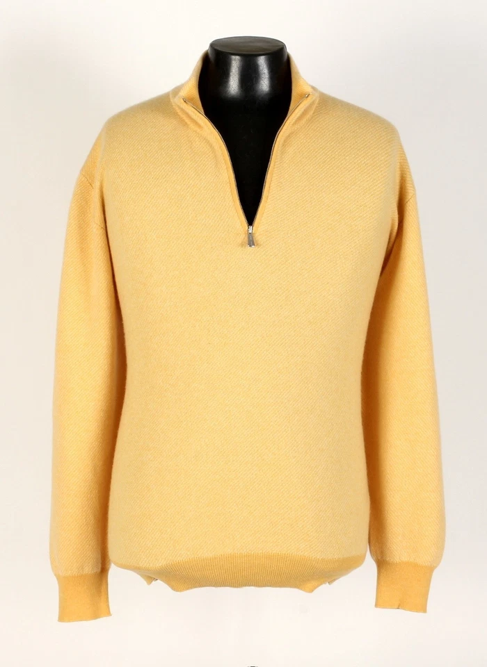 Loro Piana Cashmere Roadster Pull Sweater - Yellow - 3XL - $1350 Retail - Image 2 of 4