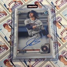 Jordan Brewer 2020 1st Bowman Chrome Auto CPA-JBR Houston Astros
