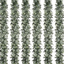 6 Packs 6FT Artificial Eucalyptus Garland Faux Greenery Garland Fake Vines