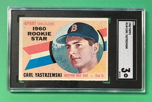 1960 TOPPS CARL YASTRZEMSKI #148 ROOKIE RC SGC 3 VG RED SOX