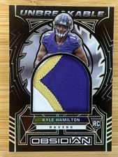 2022 Panini Obsidian Electric Etch Kyle Hamilton Unbreakable SICK Patch RC #/25