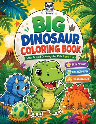 Polymath Panda | Big Dinosaur Coloring Book with Cute and Bold Drawings for...
