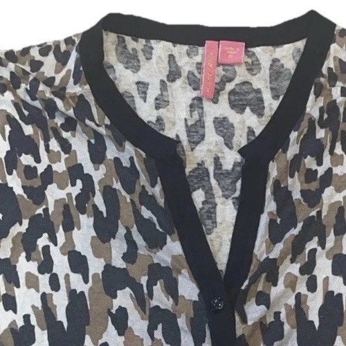 Suéter Cárdigan Anthropologie Charlotte Tarantola Mezcla Seda Talla XL Animal Camuflaje Foto 2 de 4