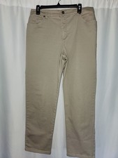 Gloria Vanderbilt - Amanda - Beige Straight Leg Pants business casual work