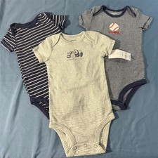 Carter's Baby Boys 3-Piece Bodysuit Set Size 6 Months Multicolor