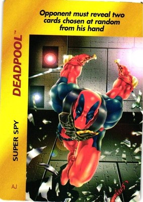 1995 Fleer Marvel Over Power Trading Card Game Deadpool Super Spy
