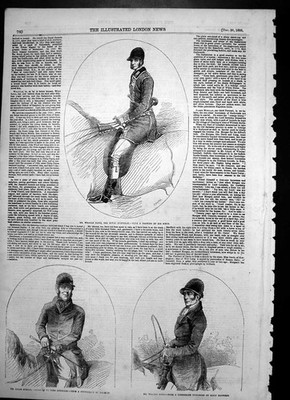 Antiker Druck William Davis Royal Huntsman James Morgan Lord Lonsdale 1855 19.