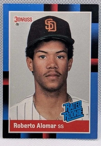 1988 Donruss - Rated Rookie Roberto Alomar #34 Last Line Begins with...
