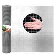 1/2inch 16"x50' Chicken Wire Fencing Roll, Galvanized Hardware Cloth, 19Ga Ho...