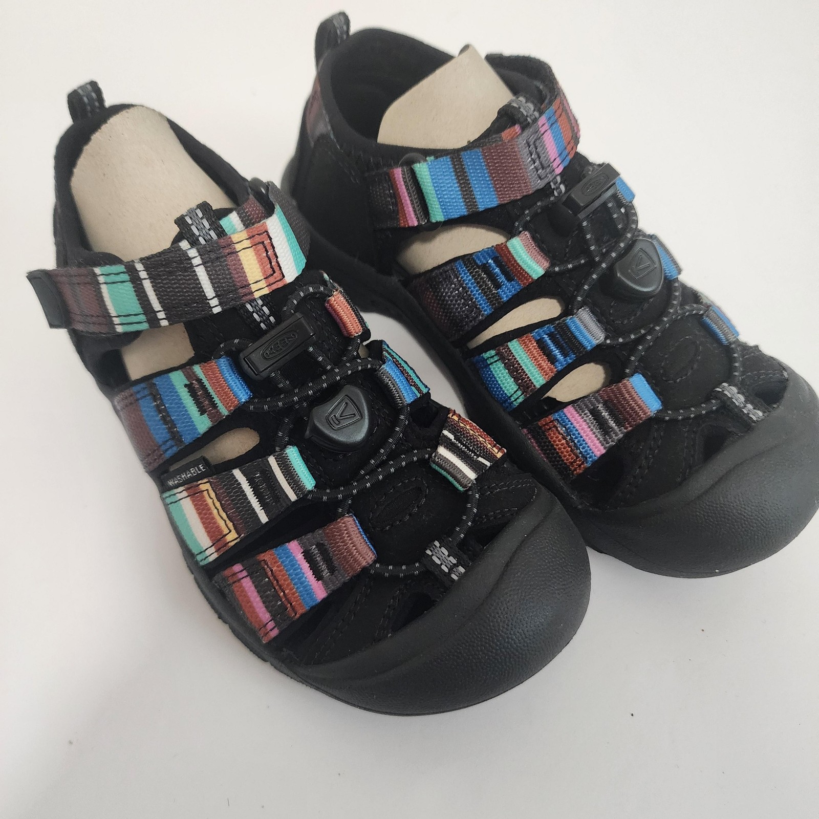 Scarpe Keen Newport H2 giovani taglia 13 nero multicolore sandalo lavabile outdoor