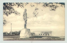 Plymouth, Massachusetts MA ~ Statue of Chief Massasoit  1910s b/w 