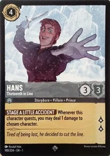 180/204 HANS THIRTEENTH IN LINE THE FIRST CHAPTER SUPER RARE DISNEY LORCANA CARD