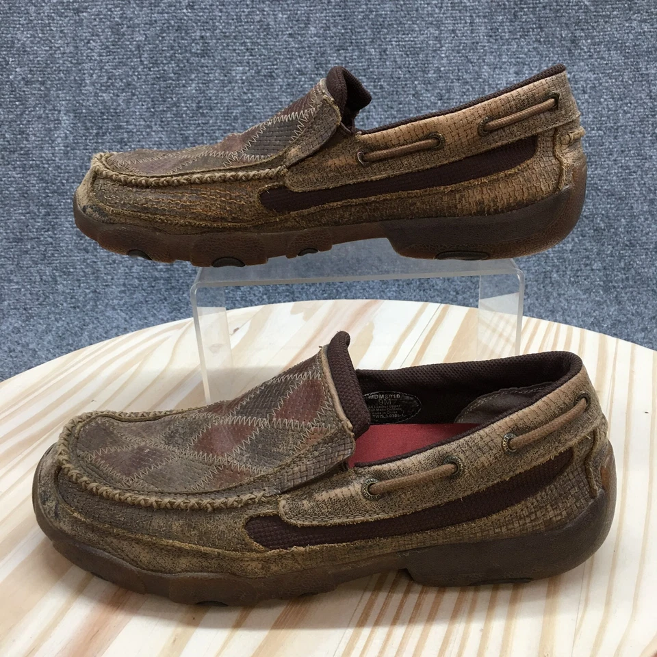 Zapatos Twisted X Para Hombres 9 M Mocasines Cuero Marrón Sin Cordones Informales Cómodos Parte Superior Baja Foto 2 de 4