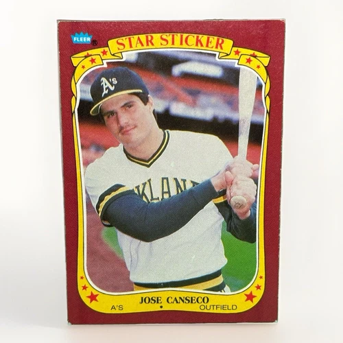 1986 Fleer Star Stickers - #19 Jose Canseco (RC)