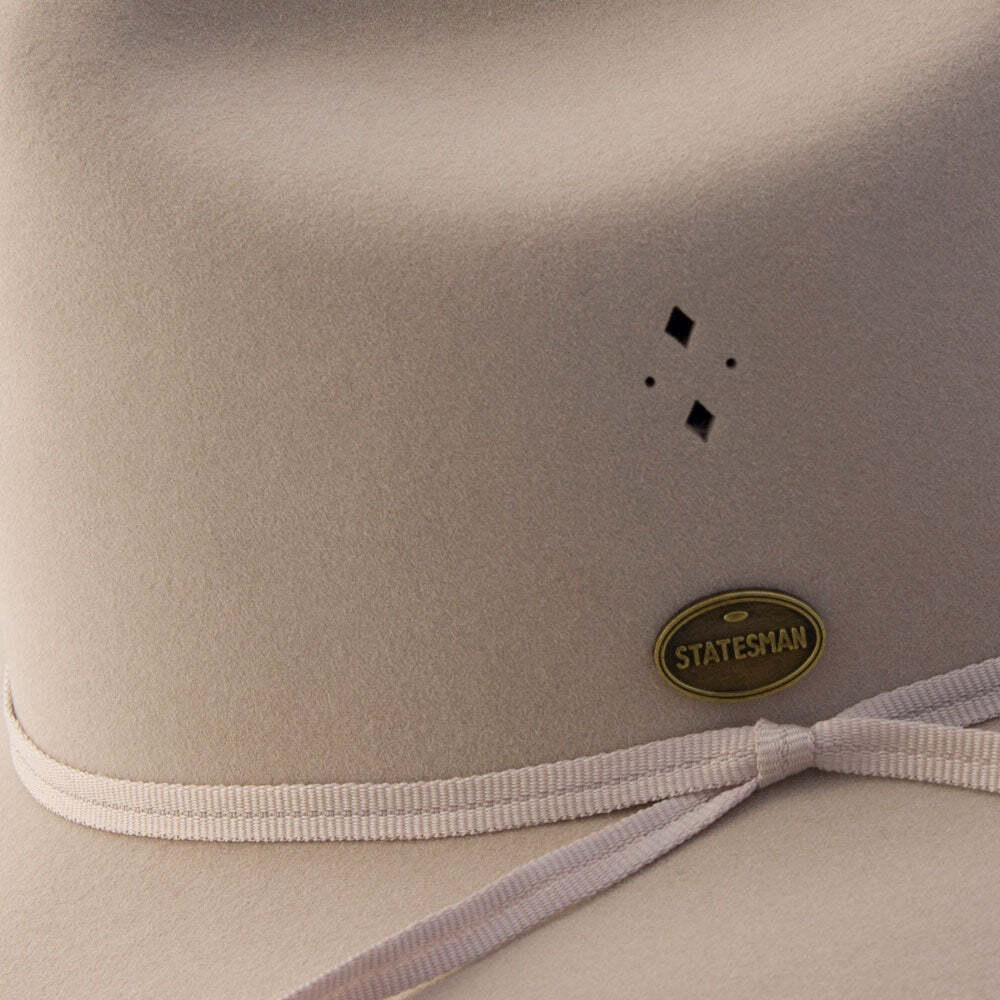 Statesman Serpentine Beaver Fur Western Cowboy Hat Woodsmoke