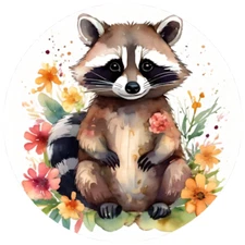 Cute Raccoons Handmade Stickers Envelope Seals Label Party Favor